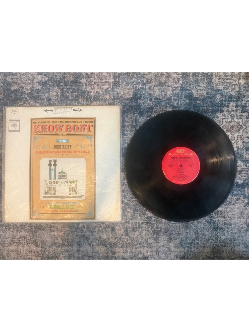 Vinyl LP Lot 2 Show Boat Columbia + Showtime Great Broadway Hollywood Hits